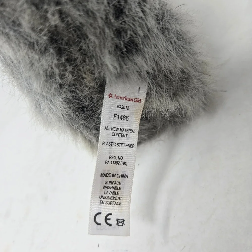 American Girl Husky Puppy Plush Dog Grey White Blue Eyes F1486 2012 Pet Toy
